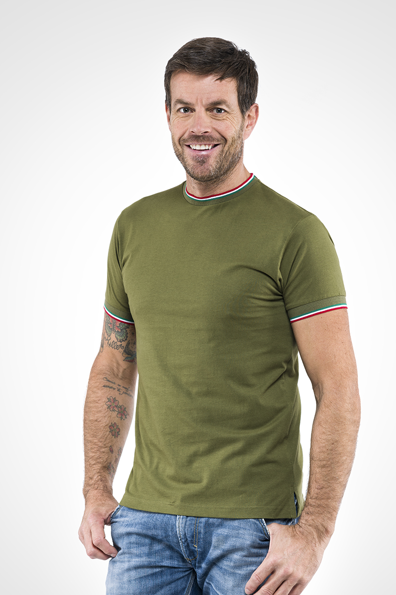 T-Shirt SKY Sport girocollo tricolore, 145/150 gr.